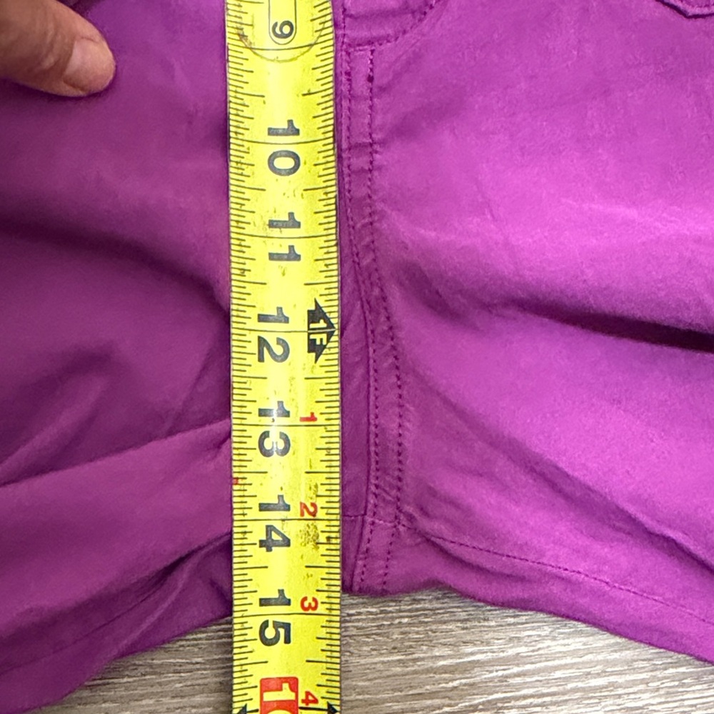 Anthropologie Maeve The Colette Pant Linen Wide Leg Trouser Purple Ankle Sz: 31 - Picture 9 of 10